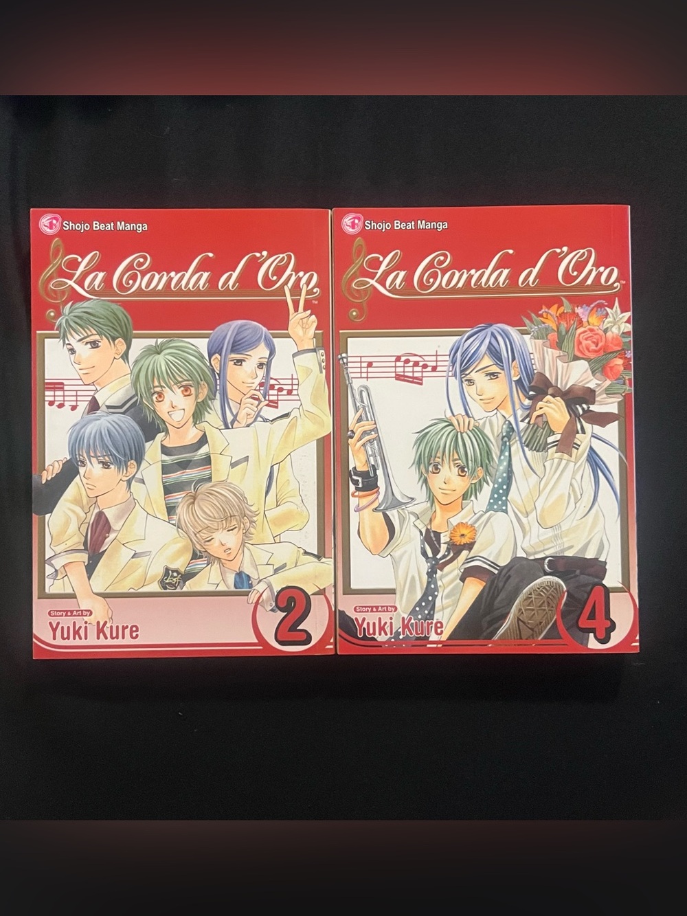 La Corda d'Oro #Manga Volumes 2 & 4 - Red Covers